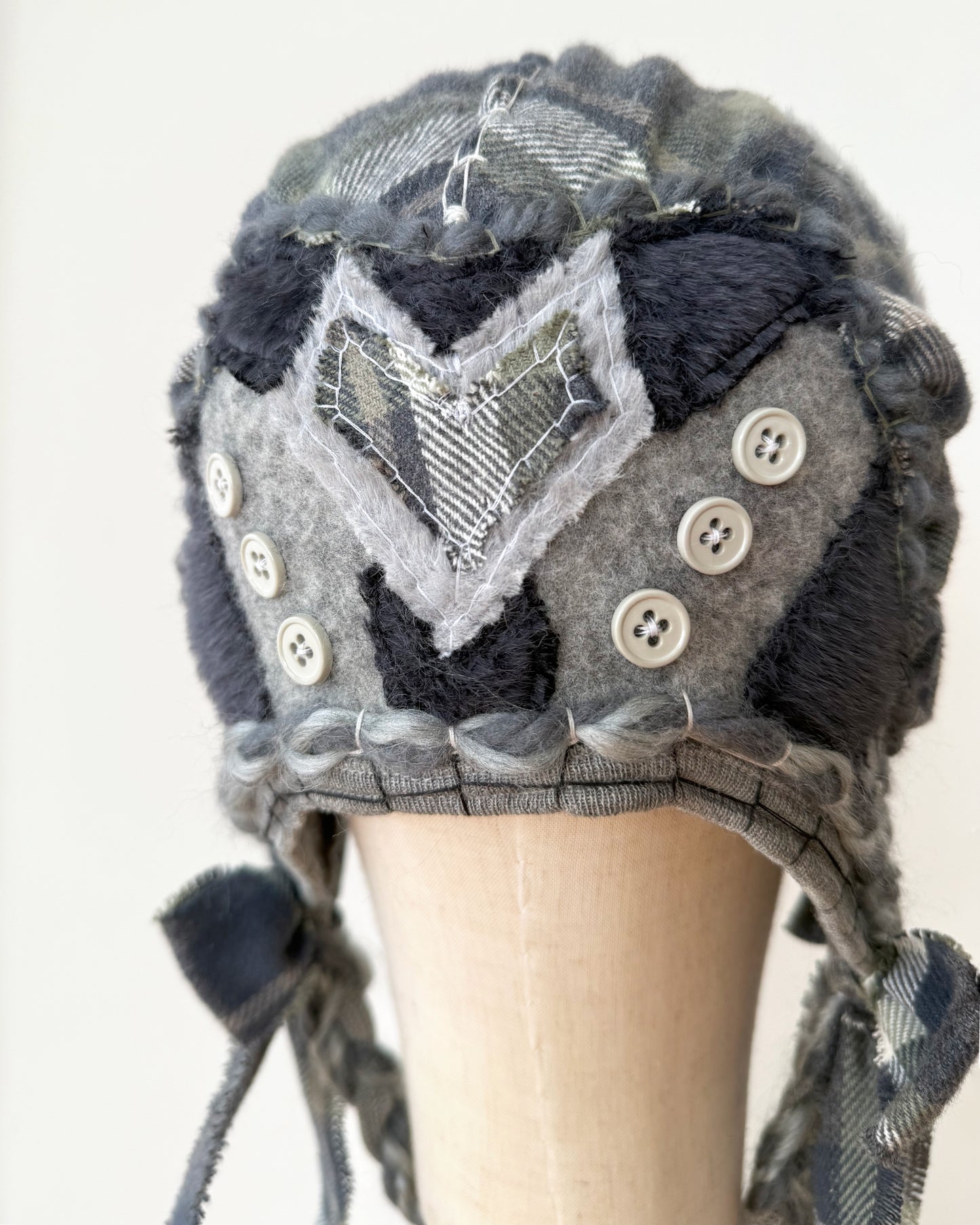 wool felted bonnet