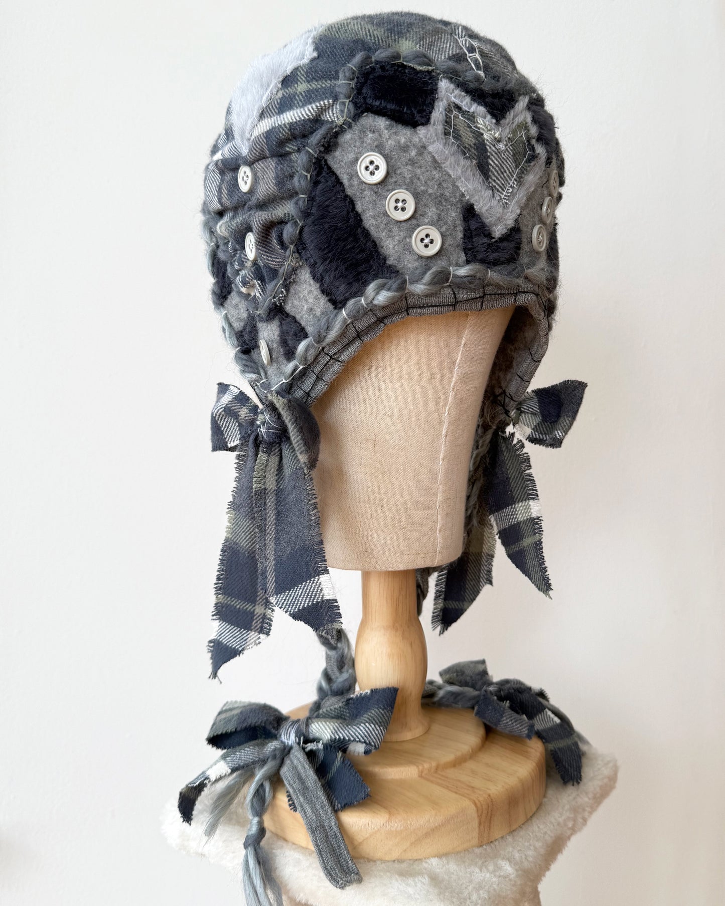 wool felted bonnet