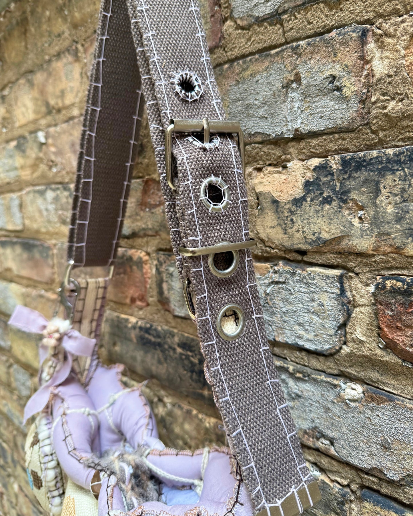 brown belt bag