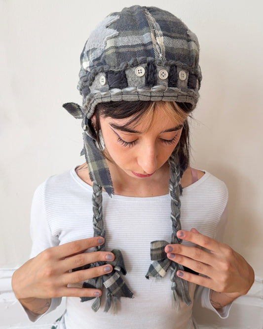 wool felted bonnet