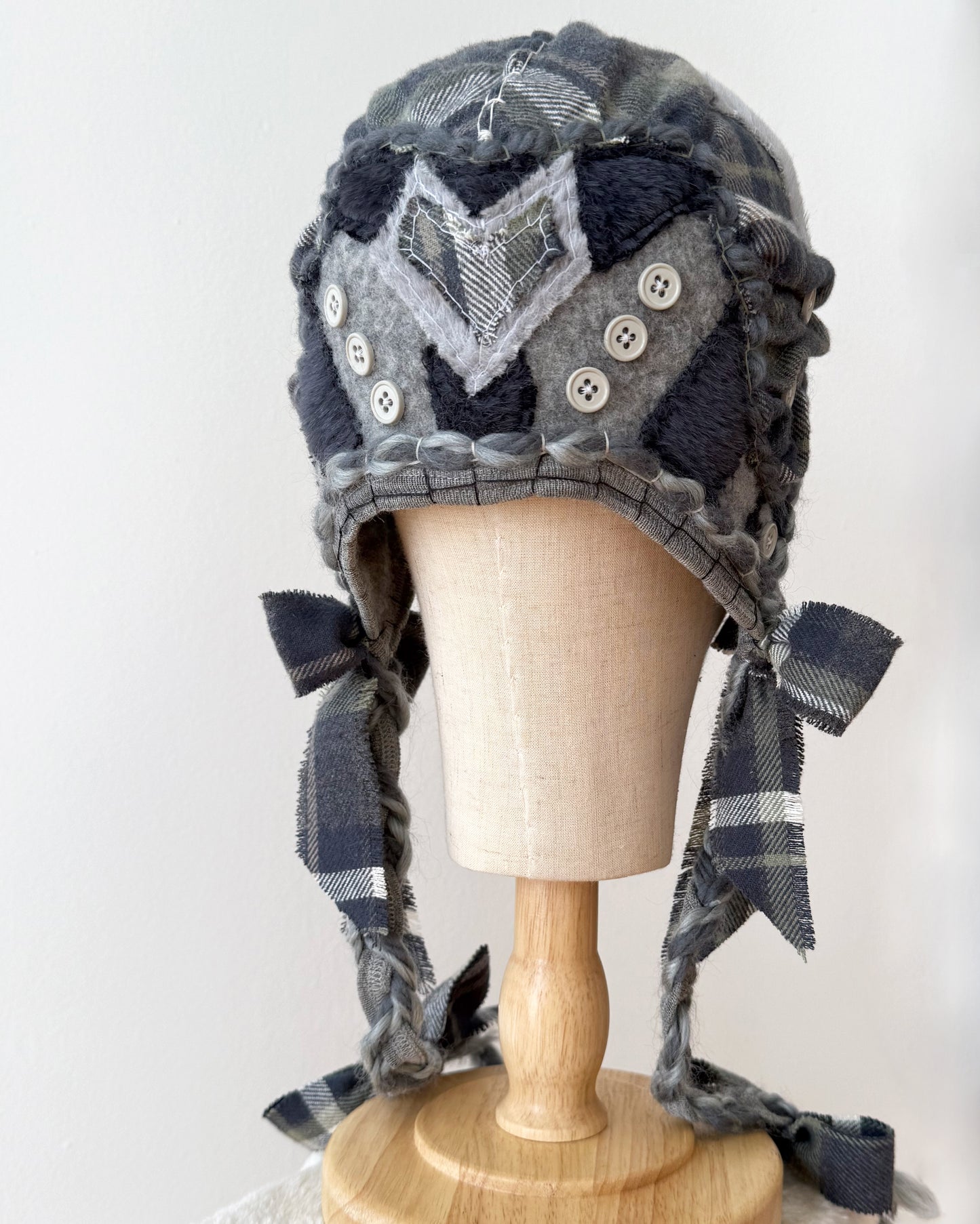 wool felted bonnet
