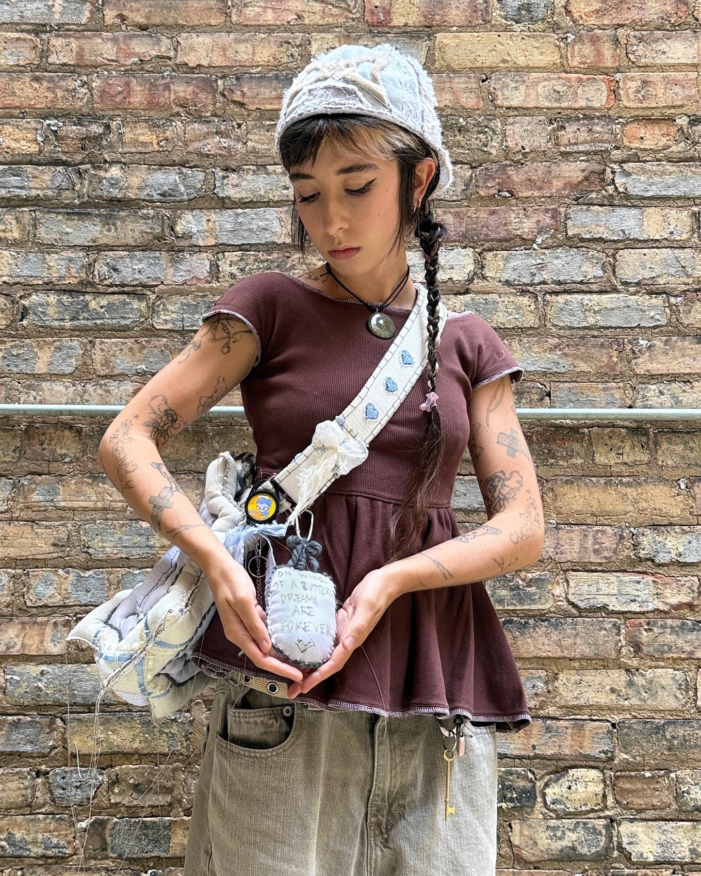 white belt bag